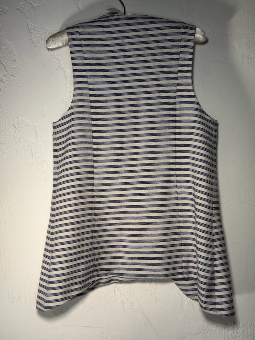 BCBGeneration Navy & White Striped Sleeveless Blazer Vest - Picture 4 of 9